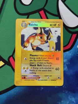 Raichu 61/165 MP Reverse Holo Rare Awesome Star Art Expedition Pokemon Card! Nm! - Image 1
