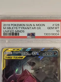 PSA 10 - Mega Sableye & Tyranitar GX - 126/236 Sun & Moon Unified Minds Pokemon - Image 2