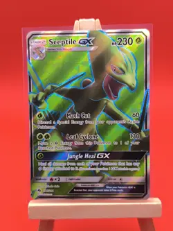 Sceptile GX 196/214 Lost Thunder Full Art Ultra Rare Holo Pokemon Card - Image 2