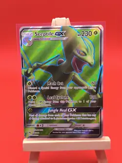 Sceptile GX 196/214 Lost Thunder Full Art Ultra Rare Holo Pokemon Card - Image 3