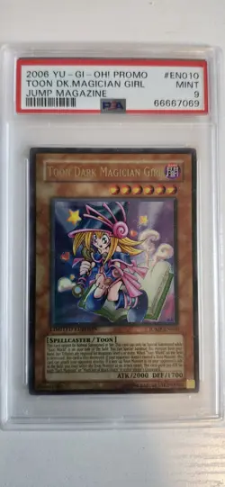 YuGiOh! 2006 Shonen Jump Magazine Promo JUMP-EN010 TOON DARK MAGICIAN GIRL PSA 9 - Image 1