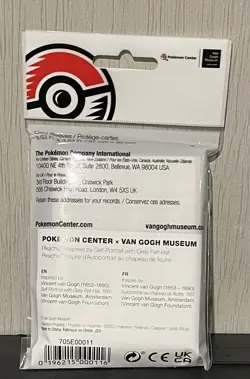 Van Gogh Museum x Pokemon Card Sleeves Pikachu with Grey Felt Hat (65 Sleeves) - Image 2