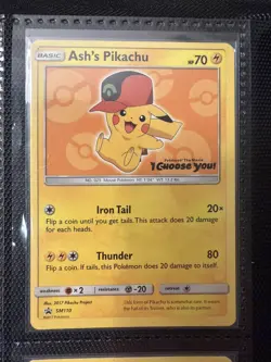 Ash's Pikachu Set 2017 Promo Card Pokemon 'I Choose You' Movie SM108-114 NM/M - Image 2