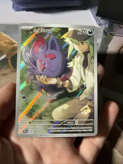 Pokemon TCG N's Zorua 189 Scarlet & Violet Promo Holo Card Journey Together - Image 1