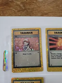 Lot of 8 Holo Trainer Pokemon Sticker Cards Nintendo 1999 - Image 2