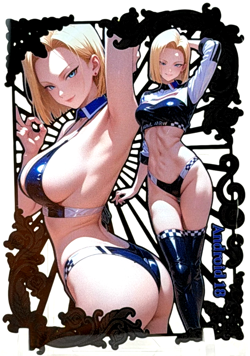 Goddess Story: Android 18 #/100 Spicy Metal Anime Waifu CCG Card - Image 1