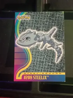 STEELIX TV Animation Edition POKEMON 2001 Trading Card TOPPS #208 Blue Label - Image 1
