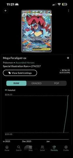 Mega Feraligatr Ex 274/217 SIR Ascended Heroes Pokemon Card - Image 4