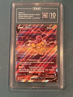 Raikou V Pokemon TCG Crown Zenith Holo Full Art Ultra Rare Card GG41/GG70 TAG 10 - Image 1