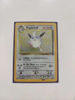 RARE Vintage Pokemon TCG Jungle Unlimited Wigglytuff 16/64 Holographic Card 1999 - Image 1