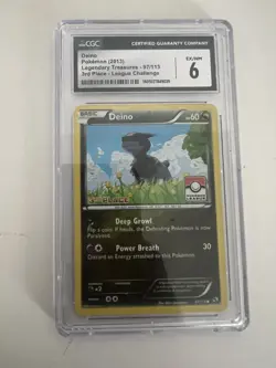 Deino Pokemon (2013) Legendary Treasures 97/113 3rd Place League Challenge CGC 6 - Image 1