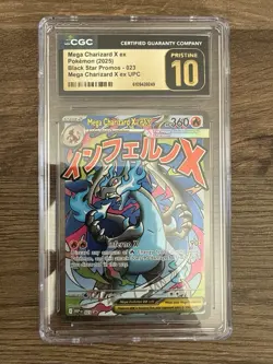 2025 Pokemon Mega Charizard X Ex UPC 023 Black Star Promo PRISTINE 10 Gold Label - Image 1