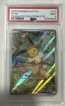 Pokemon Eevee #173 Prismatic Evolutions ETB 2025 SV Promo PSA 9 - Image 1