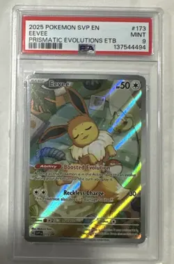 Pokemon Eevee #173 Prismatic Evolutions ETB 2025 SV Promo PSA 9 - Image 2
