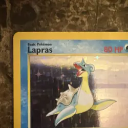 Pokemon TCG Lapras Fossil 10/62 Unlimited Holo Rare 1999 80 HP Basic DMG - Image 3
