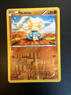 Pokemon TCG- Meditite- 79/160- Reverse Holo Rare- Primal Clash- NM - Image 1