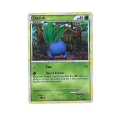 Oddish Pokemon Card 69/90 2010 HGSS Undaunted Common Mint Condition MP/LP - Image 1