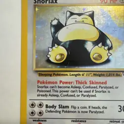 Pokemon TCG Snorlax Holo Rare Card 11/64 Jungle Unlimited HP - Image 3