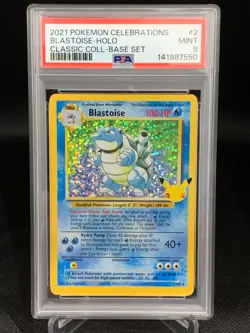Pokemon PSA 9 MINT Celebrations Blastoise 2/102 Classic Collection Holo - Image 1