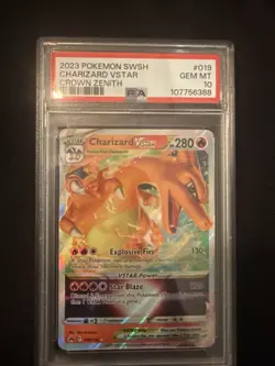 2023 POKEMON SWORD & SHIELD CROWN ZENITH #019 CHARIZARD VSTAR PSA 10 - Image 4