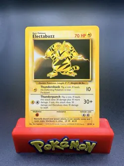 Pokemon TCG Electabuzz 20/102 Rare Unlimited Base Set Unlimited Non Holo NM - Image 1
