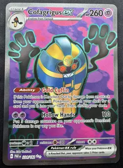 Cofagrigus ex 224/182 Pokemon Paradox Rift Full Art Ultra Rare Holo - Image 1