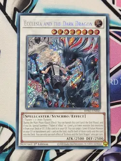 YUGIOH BPRO-EN041 Ecclesia and the Dark Dragon Secret Rare 1st Edition - Image 1