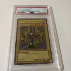 2002 Yu-Gi-Oh! Legend Of Blue Eyes White Dragon LOB-005 Dark Magician PSA 7 - Image 1