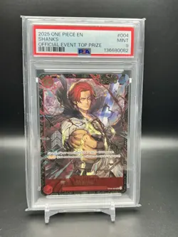 2025 ONE PIECE EN SHANKS OFFICIAL EVENT TOP PRIZE - PSA 9 - Image 1