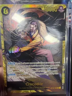 One Piece Crocodile OP14-120 SEC Gold Foil The Azure Sea’s Seven - Image 3