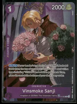 2025 One Piece Vinsmoke Sanji Legacy of Master Foil Treasure Rare #OP10-063 - Image 1