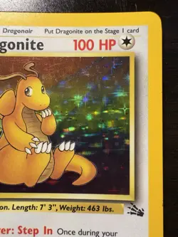 Pokemon Card Fossil Dragonite Holo First Edition #4/62 NM Condition - Image 3