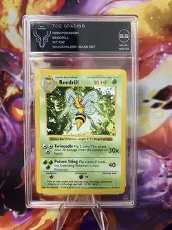 TCG 8.5 NM-MINT Beedrill 17/102 SHADOWLESS Base Set Pokemon Card - Image 1