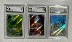 Pokemon Card Bulbasaur Charmander Squirtle AR 166 168 170/165 sv2a 151 Japanese - Image 1