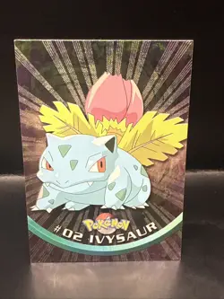 Pokemon Topps Series 1 Holo Ivysaur 02 Near Mint -Holo Card- Black Logo - Image 2