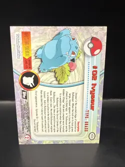 Pokemon Topps Series 1 Holo Ivysaur 02 Near Mint -Holo Card- Black Logo - Image 3