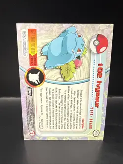 Pokemon Topps Series 1 Holo Ivysaur 02 Near Mint -Holo Card- Black Logo - Image 4