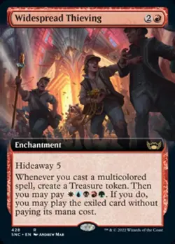 Widespread Thieving (Extended Art) [Streets of New Capenna] Foil Near Mint - Image 1