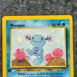 Vintage Pokemon Neo Discovery Wooper 1st Edition 71/75 Common NM - Image 3