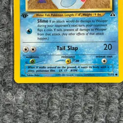 Vintage Pokemon Neo Discovery Wooper 1st Edition 71/75 Common NM - Image 4