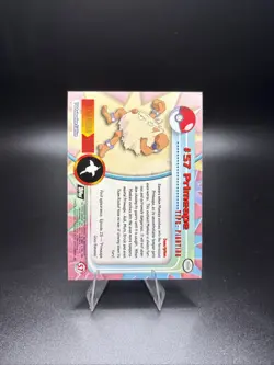 Pokemon #57 PRIMEAPE 1999 TOPPS TV Animation Rare Holo Foil - Image 2