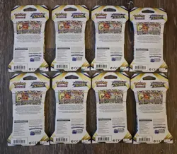 Pokemon Brilliant Stars Sleeved Blister Booster Pack Art Set x8 SEALED Packs - Image 2