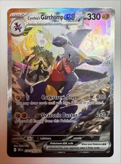 Pokemon Cynthia's Garchomp Ex 232/182 Sv10 Destined Rivals Full Art Holo - Image 1