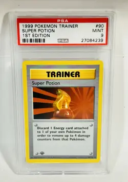 Pokemon Super Potion 1st Edition Base Non Holo Psa 9 #90 - Image 1