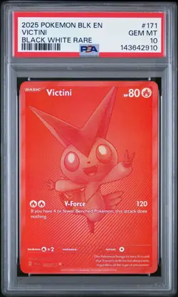 PSA 10 Victini 171/086 BWR Black Bolt GEM MINT Pokemon - Image 1