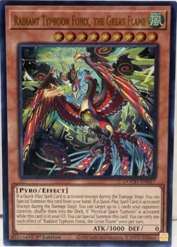 Yugioh! Radiant Typhoon Fonix, the Great Flame - DOOD-EN017 - Ultra Rare - 1st E - Image 1