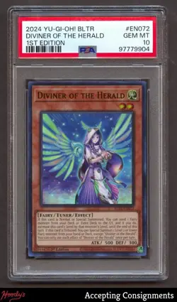 2024 Yu-Gi-Oh Terminal Revenge 1st Ed #BLTREN072 Diviner of the Herald PSA 10 - Image 1