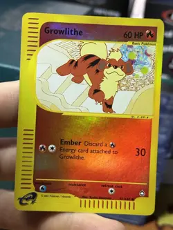 Growlithe 51/147 Aquapolis 2002 Reverse Holo e-Series Pokemon Card TCG - Image 3