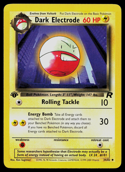 1st Edition Dark Electrode Non-Holo WOTC Pokemon Card 34/82 Rocket Set NM - Image 1