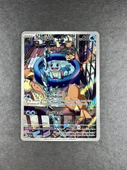 Squirtle 148/142 Stellar Crown Illustration Rare Pokemon Card - Image 1